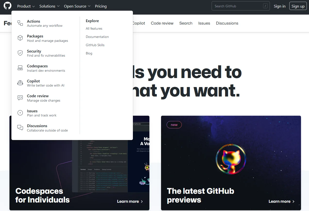 github screenshot