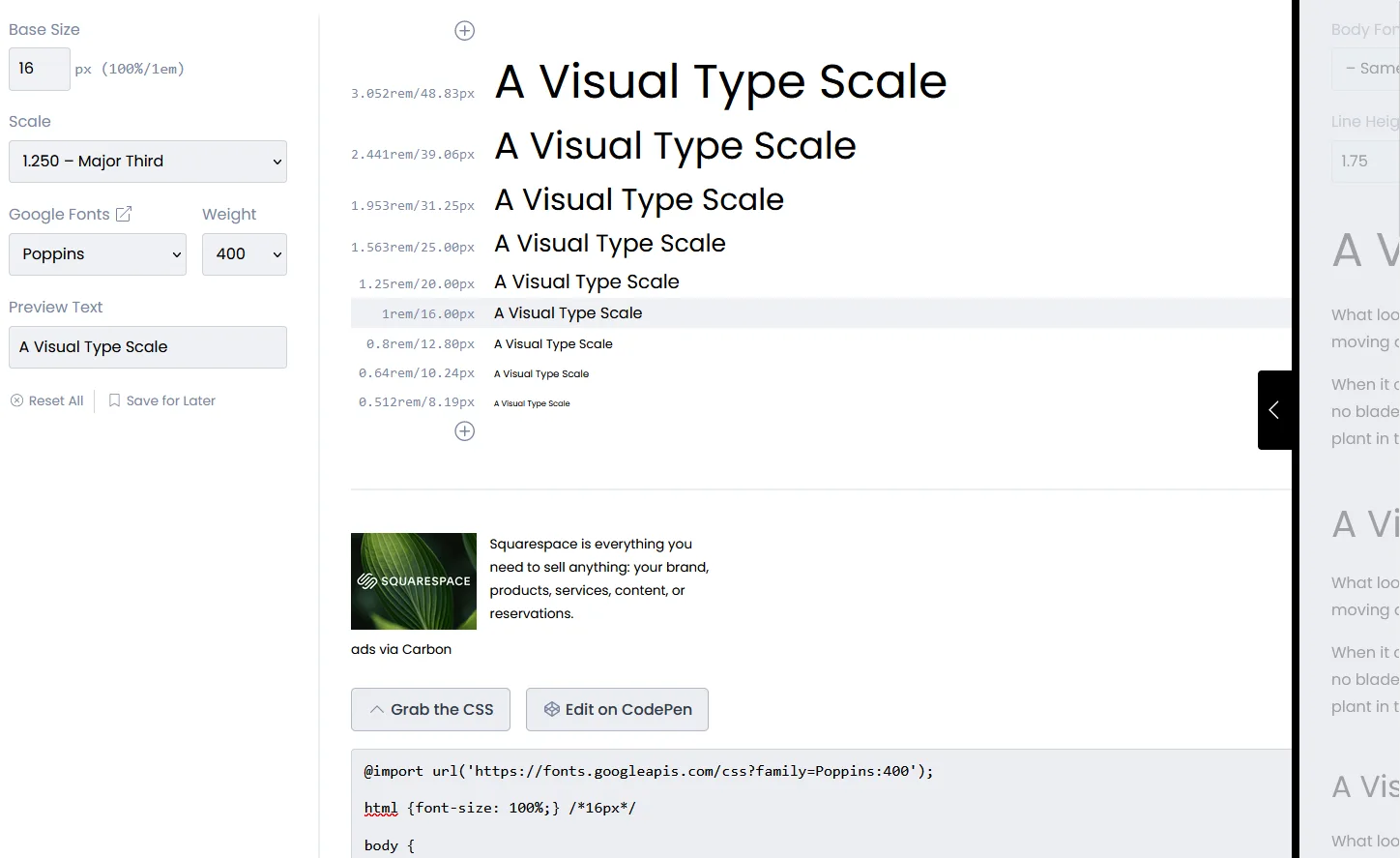 TypeScale screenshot