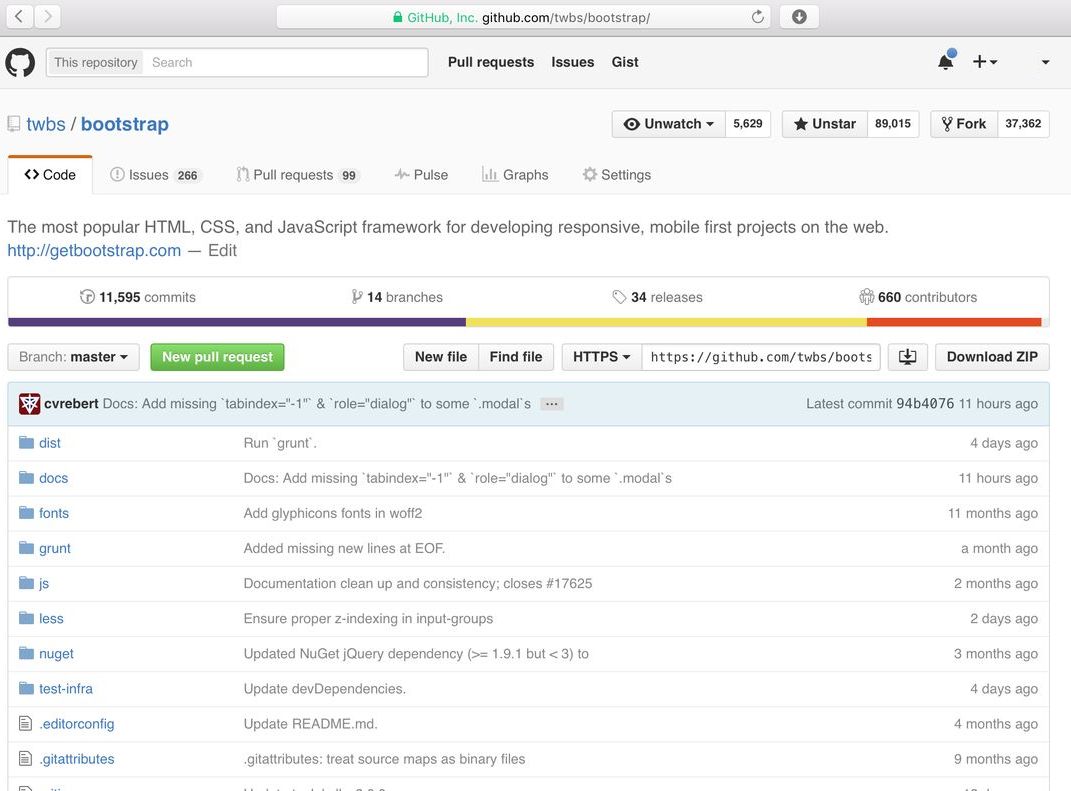 github repositories screenshot