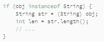 Kód - Porovnávanie vzorov pomocou funkcie instanceof v Java 14