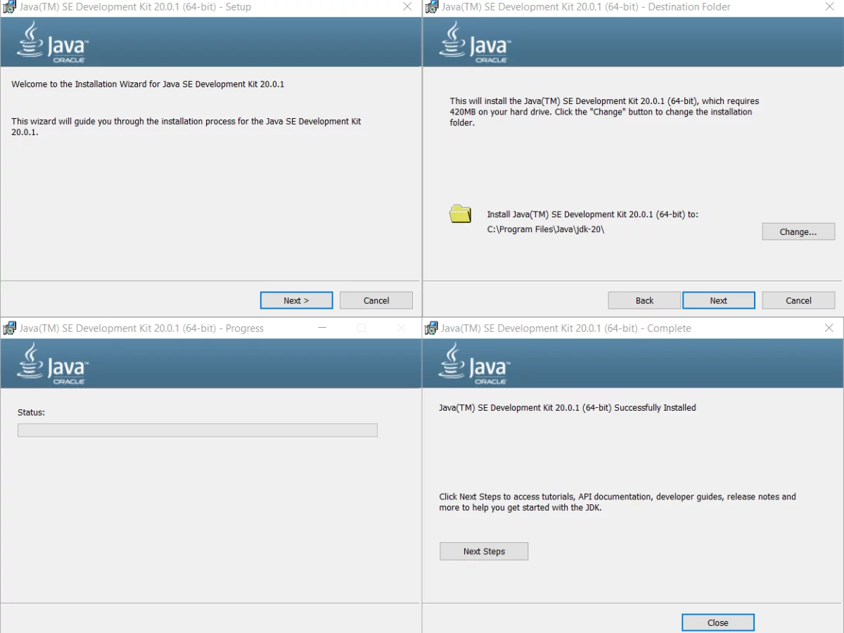 Proces inštalácie Java JDK