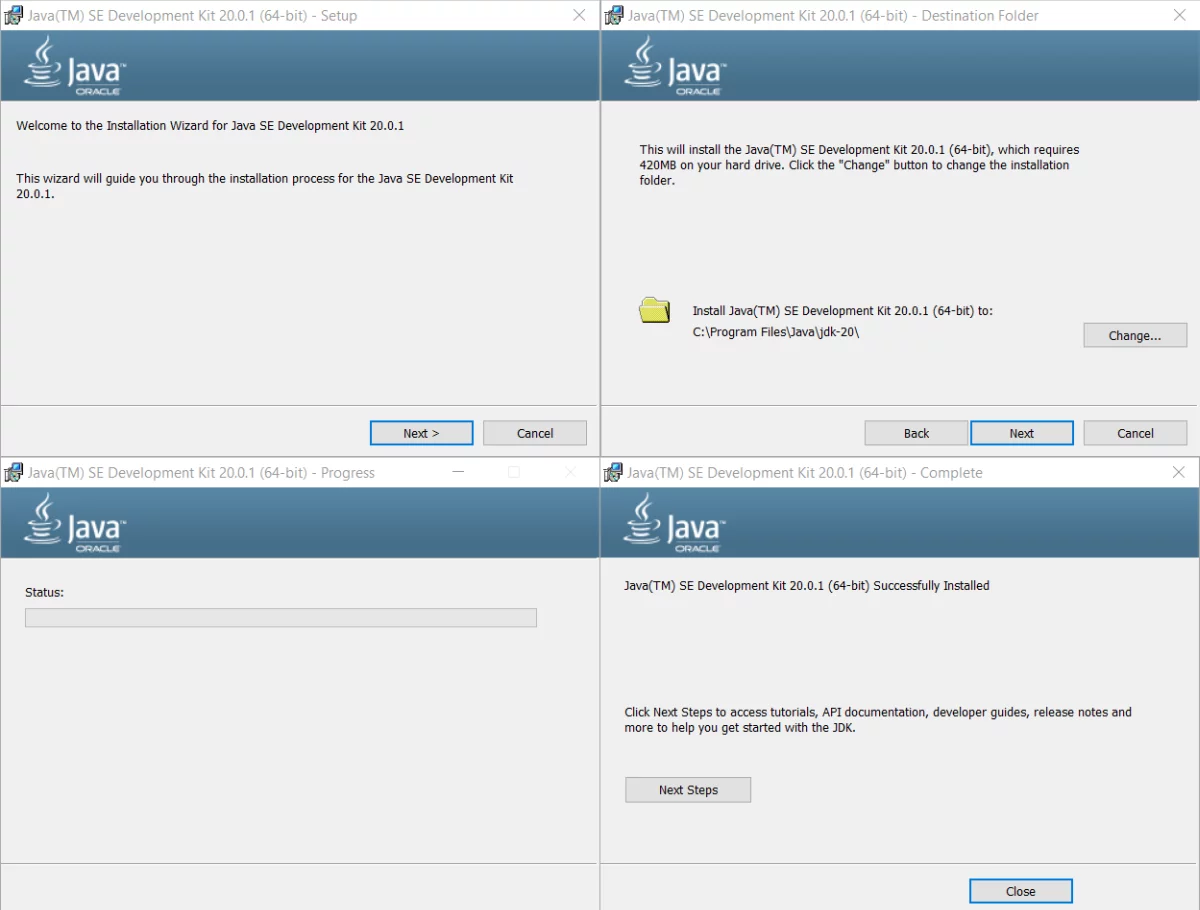 Java JDK installation process