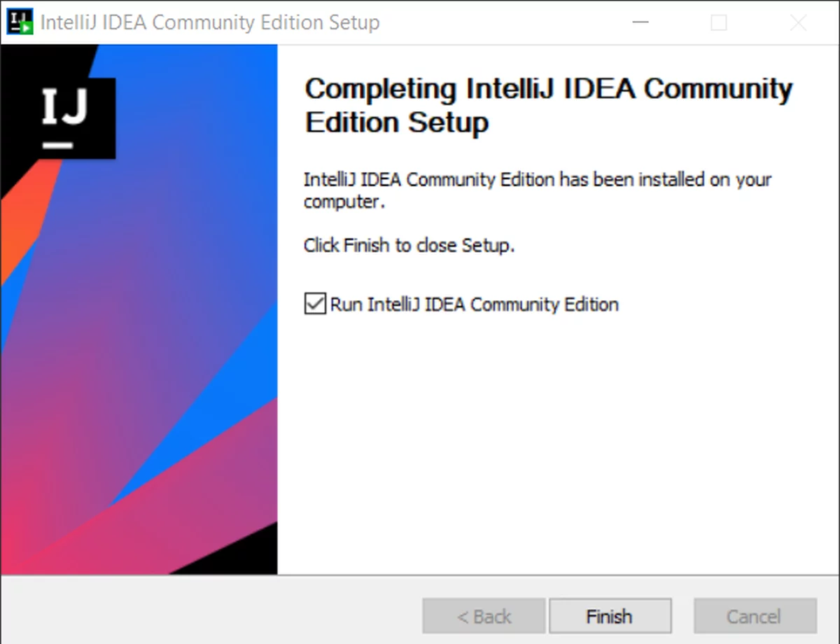 IntelliJ IDEA has been successfully installed