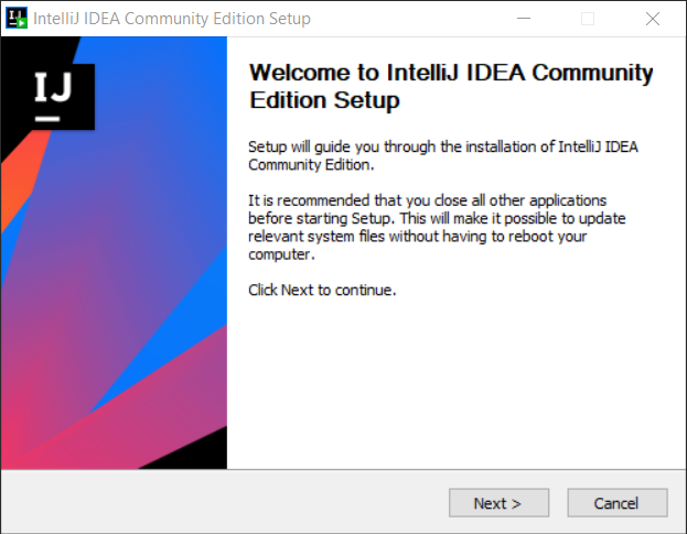 IntelliJ IDEA Installer Home Window
