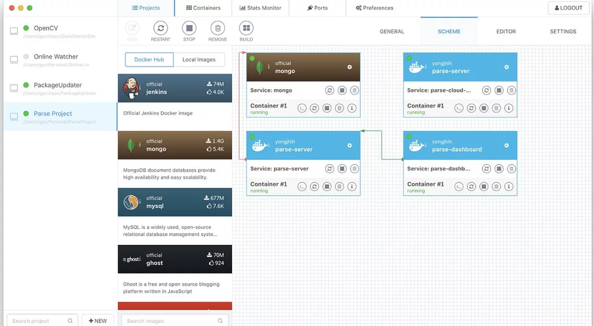 Docker screenshot