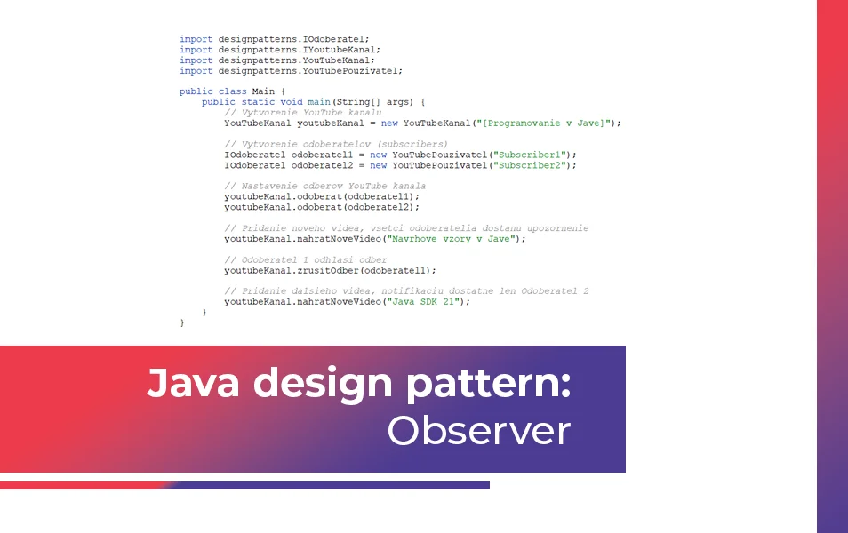 Návrhové vzory Java: Observer (design pattern)