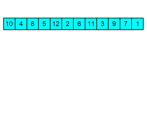 heap sort visualizácia