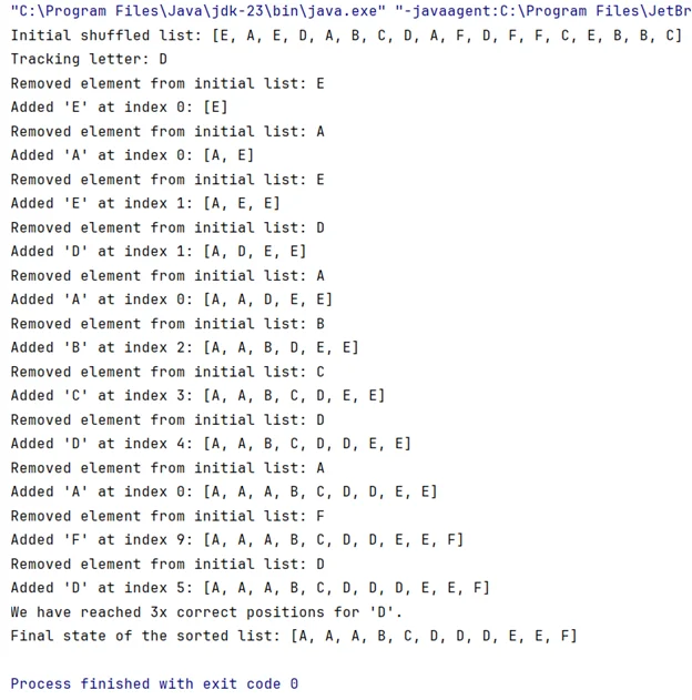 LinkedList Java výstup z príkladu
